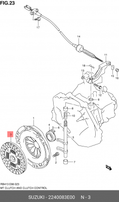 Диск сцепления 22400-83E00 SUZUKI