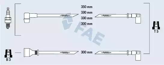 Ккомплект проводов зажигания 83850 FAE
