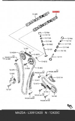Распредвал L30912420 MAZDA