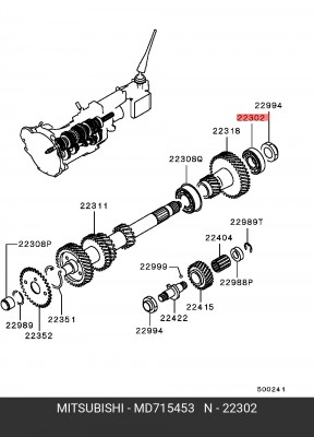Подшипник КПП MD715453 MITSUBISHI
