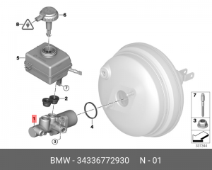 Цилиндр тормозной главный 34 33 6 772 930 BMW