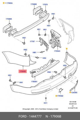 Бампер задний 1444777 FORD