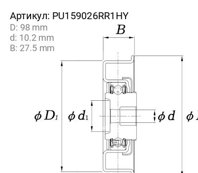 Ролик ремня ГРМ PU159026RR1HY KOYO