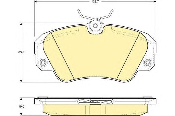 Комплект тормозных колодок, диско 6109571 GIRLING