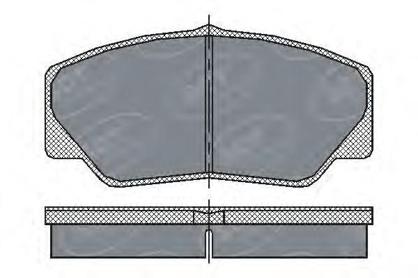 Комплект тормозных колодок, диско SP206 SCT
