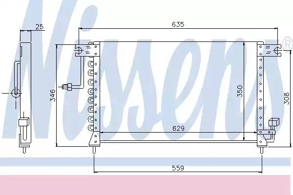 Конденсатор, кондиционер 94033 NISSENS