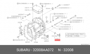 Выключатель, фара заднего хода 32008AA072 SUBARU
