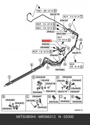 Фильтр топливный MR386312 MITSUBISHI