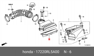 Фильтр воздушный 17220RL5A00 HONDA