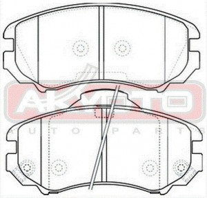 Колодки тормозные дисковые AKD-0377 AKYOTO
