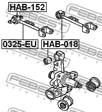 Сайлентблок HAB-152 FEBEST