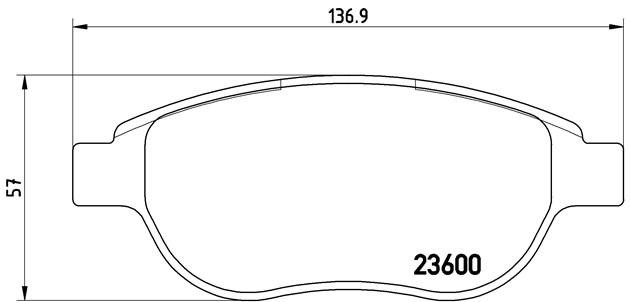 Комплект тормозных колодок, диско P 61 068 BREMBO