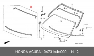 Уплотнитель капота 04731S4N000 HONDA