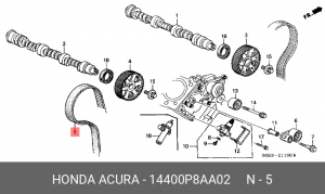 Ремень ГРМ 14400-P8A-A02 HONDA