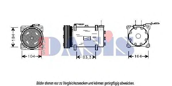 Компрессор, кондиционер 850486N AKS DASIS