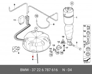 Компрессор пневматической подвески 37 22 6 787 616 BMW