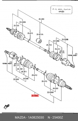 Деталь 1A0825030 MAZDA