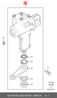Рулевой механизм ANR3241 MG ROVER LAND ROVER
