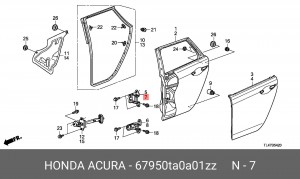 Петля - шарнир открывания двери 67950TA0A01ZZ HONDA