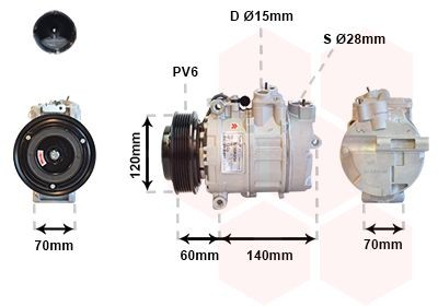 Компрессор, кондиционер 0200K050 VAN WEZEL