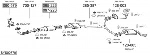 Средний глушитель выхлопных газов 145063 BOSAL