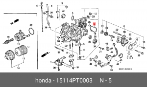 Прокладка, выпускной трубопровод 15114PT0003 HONDA