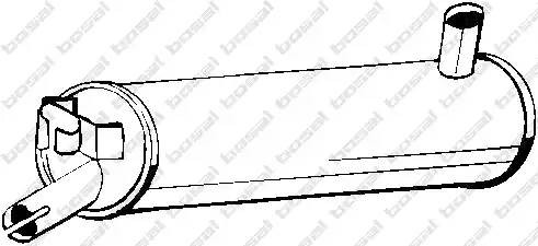Средний глушитель выхлопных газов 235877 BOSAL