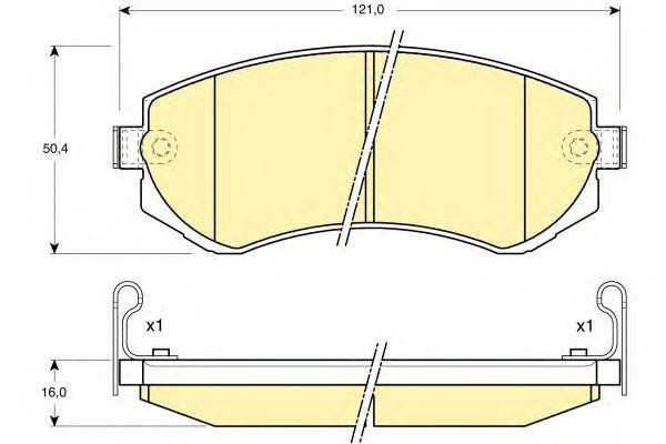 Комплект тормозных колодок, диско 6132089 GIRLING