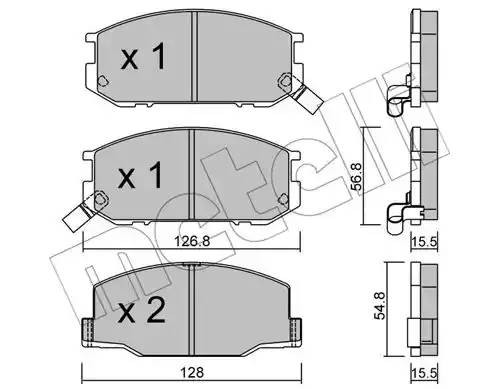 Комплект тормозных колодок, диско 22-0425-0 METELLI