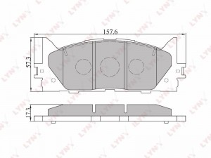 Колодки тормозные дисковые BD-7530 LYNXAUTO