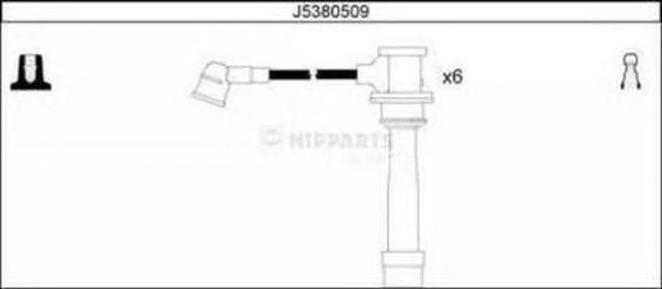 Ккомплект проводов зажигания J5380509 H B JAKOPARTS NIPPARTS