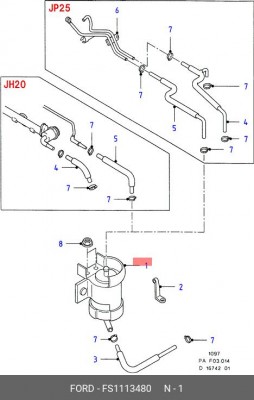 Топливный фильтр FS1113480 FORD