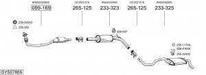 Глушитель выхлопных газов конечный 293441 BOSAL