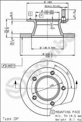 Тормозной диск 08.5181.10 BREMBO