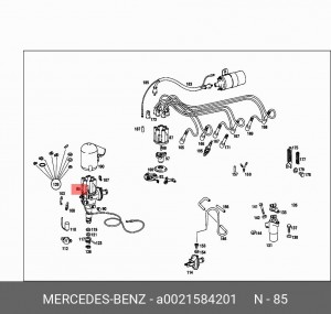 Распределитель зажигания A 002 158 42 01 MERCEDES BENZ