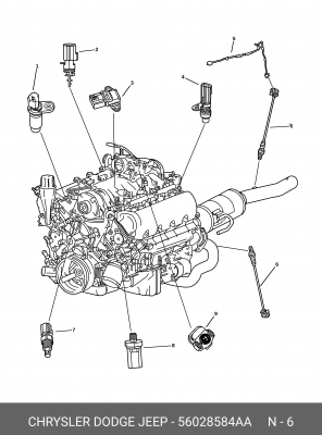 Лямбда-зонд 56028 584AA CHRYSLER