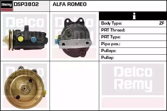 Гидравлический насос, рулевое управление DSP3802 DELCO REMY