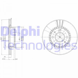 Тормозной диск BG3134 DELPHI