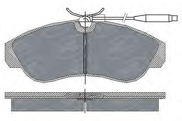 Комплект тормозных колодок, диско SP183 SCT