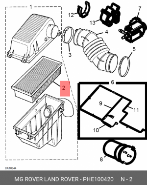 Воздушный фильтр PHE100420 MG ROVER LAND ROVER