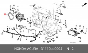 Поликлиновой ремень 31110-PE0-004 HONDA