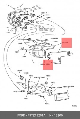 Фонарь габаритный F5TZ-13201-A FORD