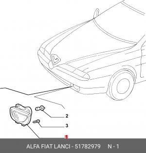 Фара противотуманная 51782979 ALFA FIAT LANCIA