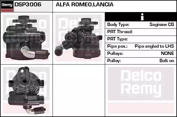 Гидравлический насос, рулевое управление DSP3006 DELCO REMY