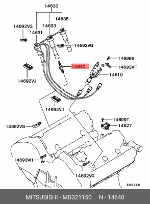 Свеча зажигания MD321150 MITSUBISHI