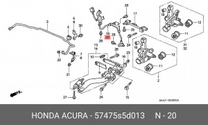 Датчик, частота вращения колеса 57475S5D013 HONDA