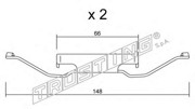 Комплектующие, колодки дискового тормоза KIT101 TRUSTING