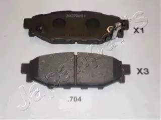Комплект тормозных колодок, диско PP704AF JAPAN PARTS GROUP