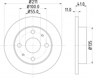 Тормозной диск MDC1471 MINTEX