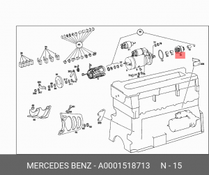 Бендикс стартера A 000 151 87 13 MERCEDES BENZ